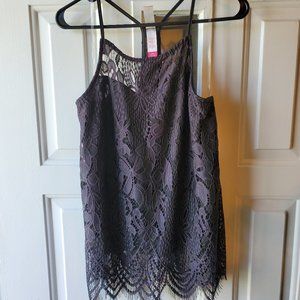 Women's No Boundaries Black Lace Tank Top - Size Large - Brand New